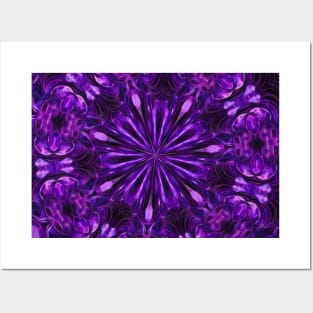 Purple sequin kaleidoscope Posters and Art